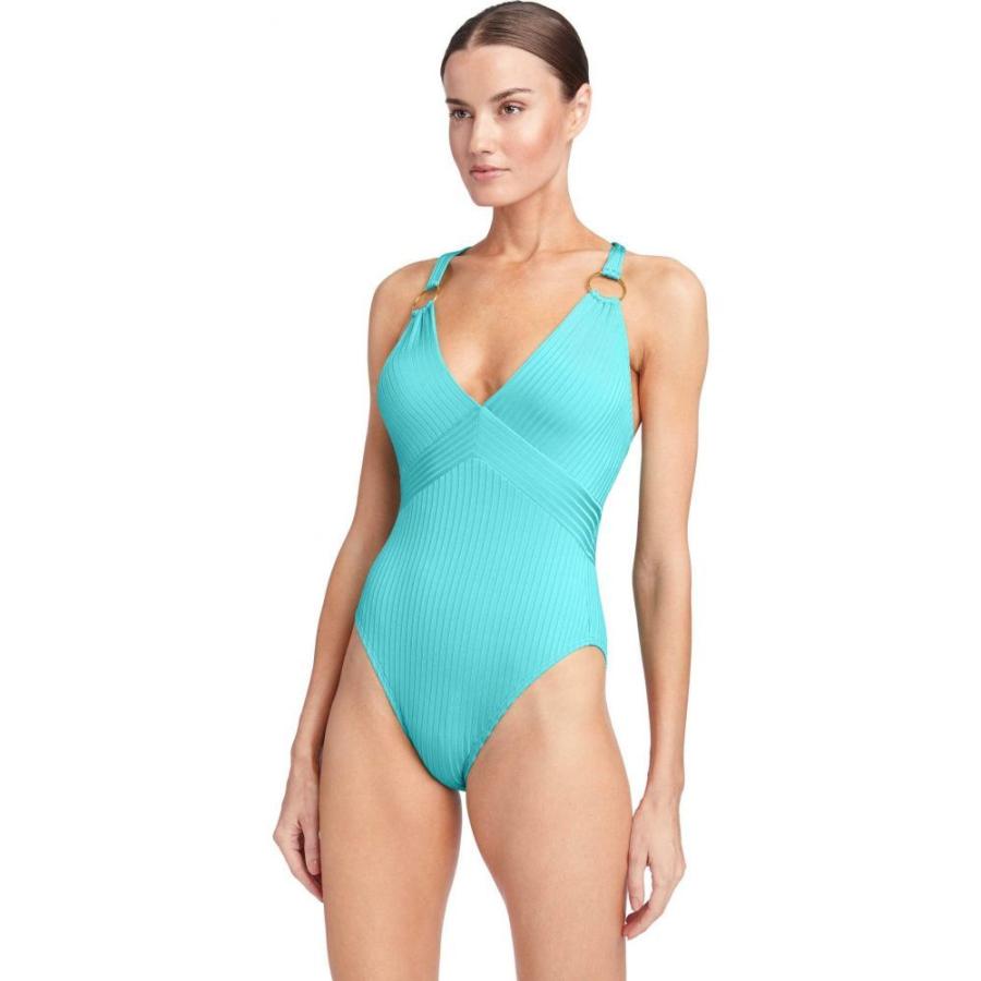 新着商品 ロビンピッコーネ Robin Piccone レディース ワンピース 水着 ビーチウェア Yasmine Scoop Neck One Piece Aqua Teal 全商品オープニング価格特別価格 Aleefsurgical Com