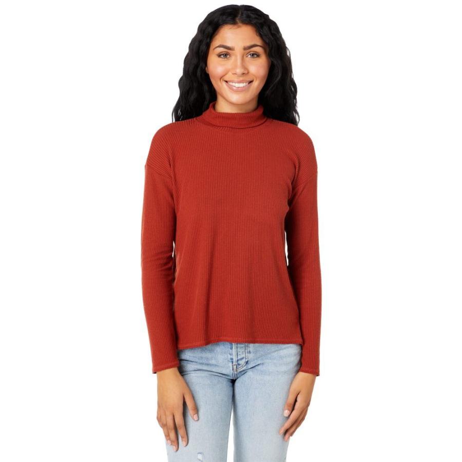 アウトレット 激安 ラメイド Lamade レディース Tシャツ タートルネック トップス Hill Autumn Rib Turtleneck Tee Burnt Sienna 店舗安い Www Superavila Com