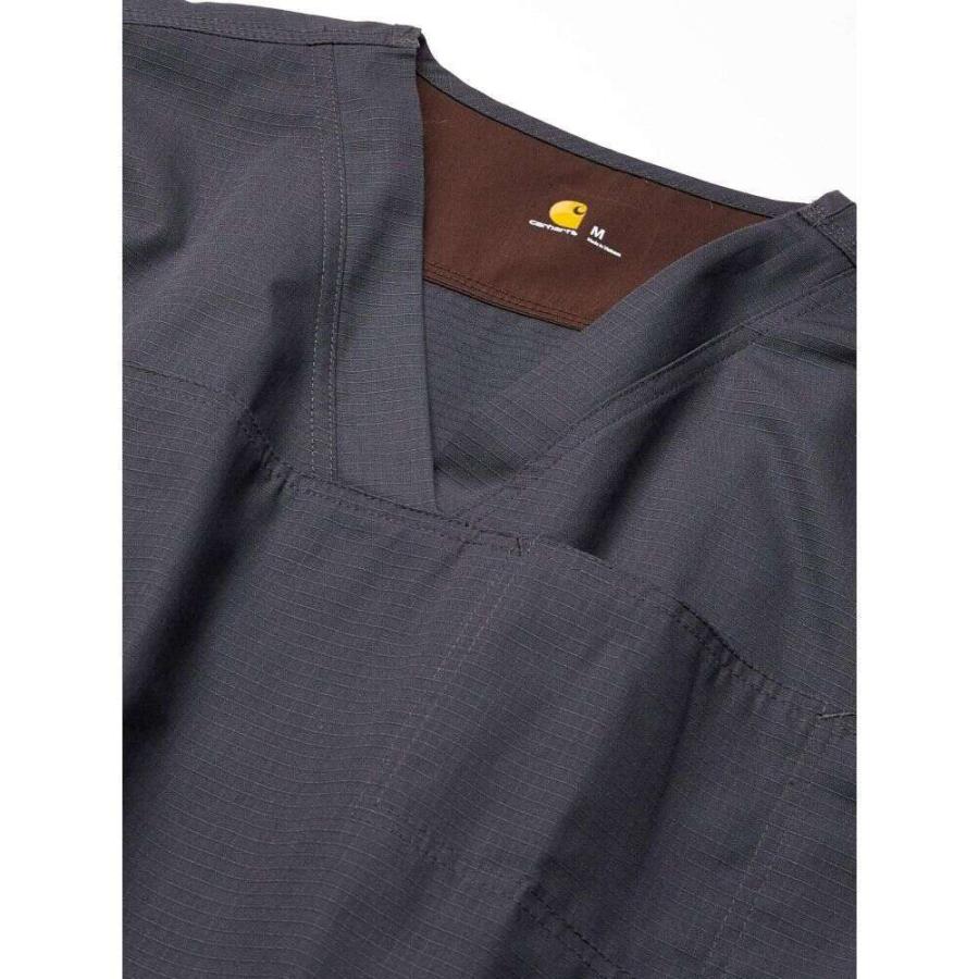 名入れ無料 カーハート シャツ トップス メンズ Ripstop Multi Pocket Scrub Top Pewter 長袖 サイズ Large Www Oroagri Eu