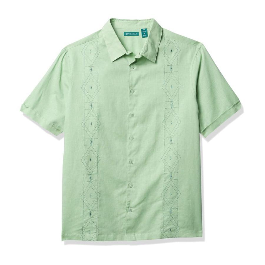 激安ブランド トップス 半袖シャツ メンズ Cubavera キューバベラ トップス メンズ 半袖シャツ キューバベラ Cubavera Geo Hemlock Shirt Button Down Sleeve Short Embroidery Print シャツ カジュアルシャツ Diaryofaprintmaker Com