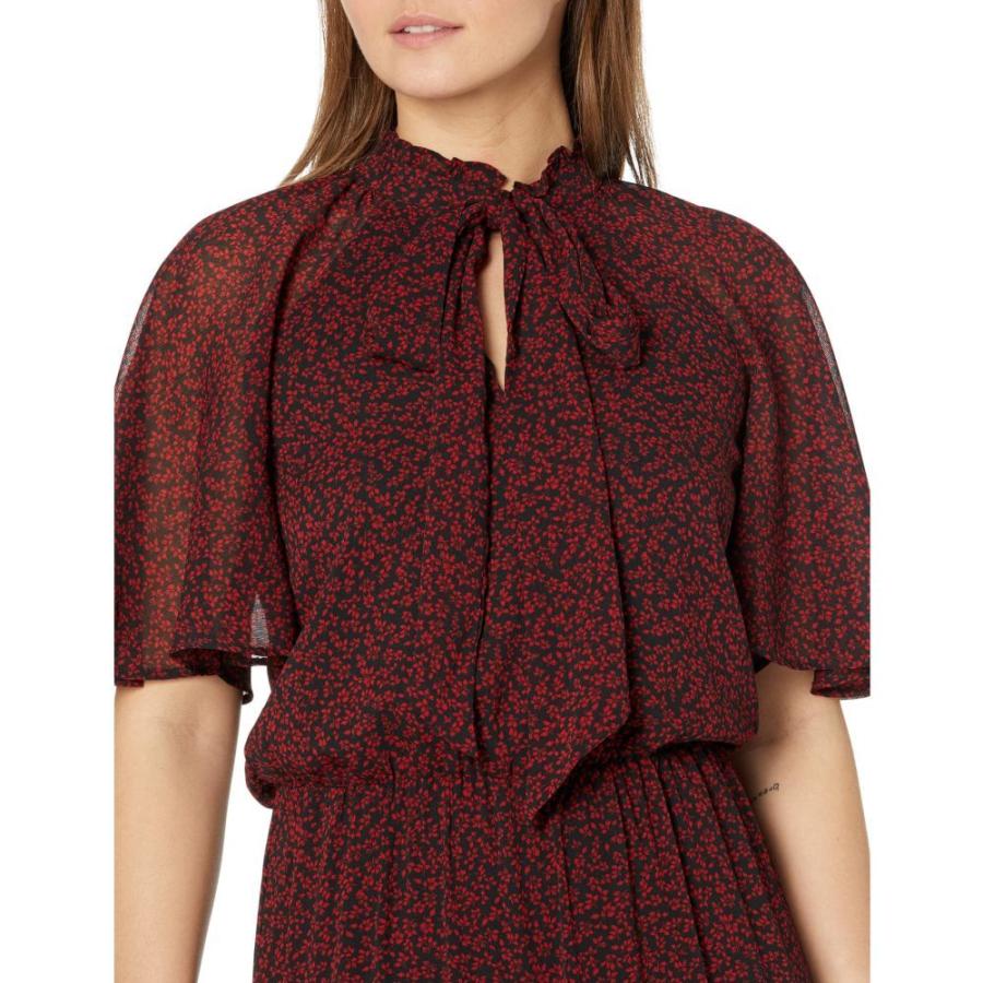 最新入荷 Lauren Ralph Lauren ラルフ ローレン ワンピース レディース ラルフ ローレン Lauren Ralph Lauren レディース ワンピース ボタニカル柄 ワンピース ドレス Leaf Print Georgette Dress Lipstick Red Black ワンピース チュニック