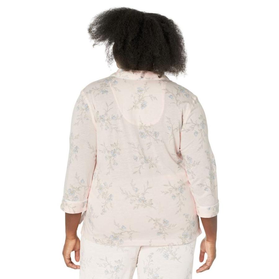 多様な パジャマ 上下セット レディース Lauren Ralph Lauren ローレン ラルフ 大きいサイズ Floral Blush Set Pj Collar Notch Sleeve 3 4 Cotton Size Plus パジャマ サイズ 1xl Us18
