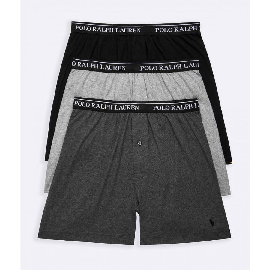 パーティを彩るご馳走や Boxers Cotton Fit Classic インナー 下着 ボクサーパンツ メンズ Lauren Ralph Polo ローレン ラルフ インナー 下着 メンズ ボクサーパンツ ローレン ラルフ 3 Pack Combo Grey Black 下着 靴下 部屋着 Meorboston Org
