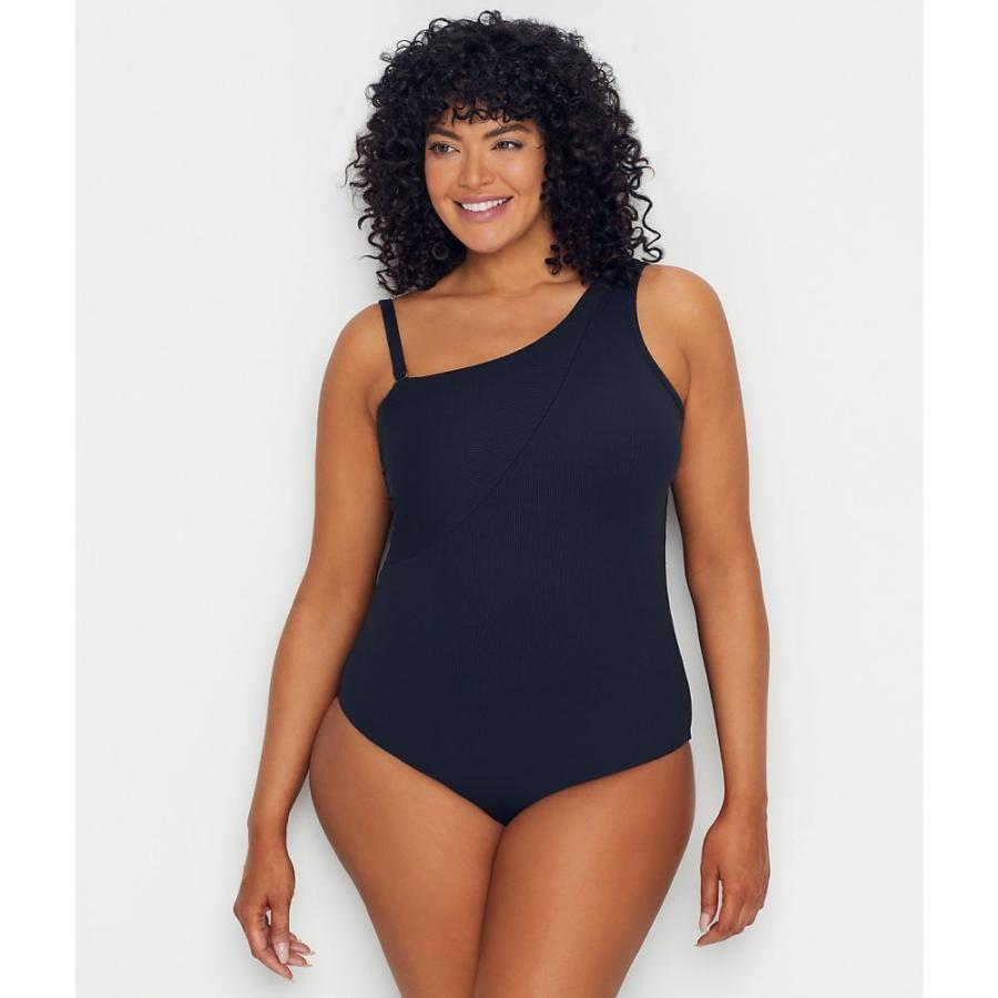 ベッカ Becca Etc レディース ワンピース 大きいサイズ 水着 ビーチウェア Plus Size Fine Line One Piece Black Www Grapnotesteel Co Zw