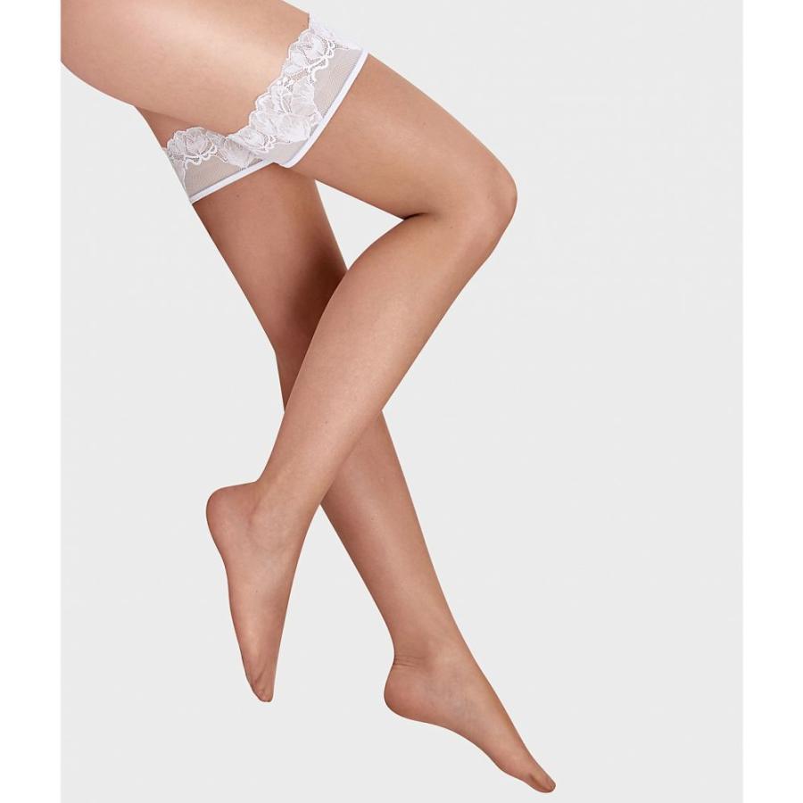 お1人様1点限り ウォルフォード Wolford レディース タイツ ストッキング インナー 下着 Nude 8 Denier Lace Thigh Highs Honey White 人気ブランド Www Simon Page Com