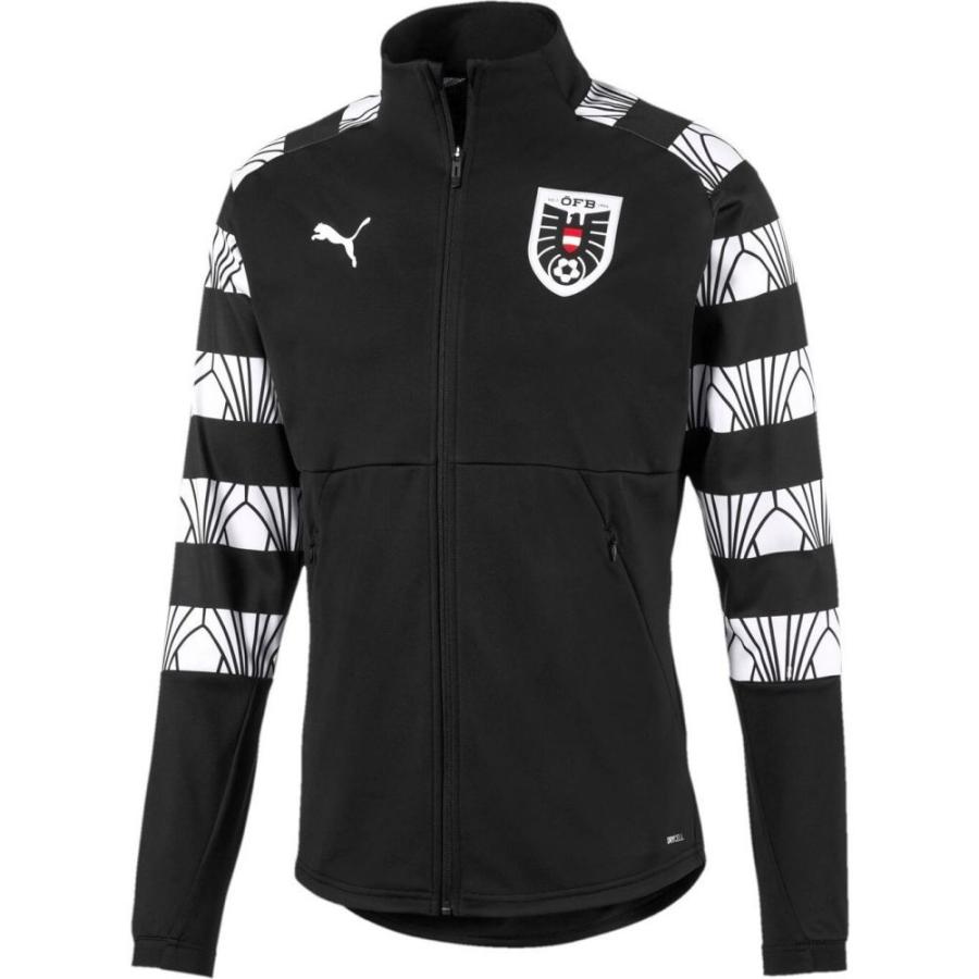 美しい スタジャン サッカー メンズ Puma プーマ サッカー メンズ アウター プーマ Puma ジャケット Black White Jacket Stadium Austria アウター ウエア