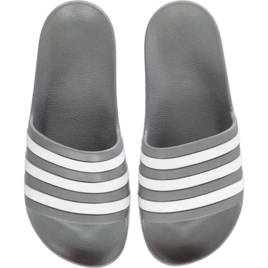 国内発送 Adidas シューズ 靴 シャワーサンダル サンダル メンズ Adidas アディダス シューズ 靴 メンズ サンダル アディダス Adidas Duramo Grey White Sliders サンダル
