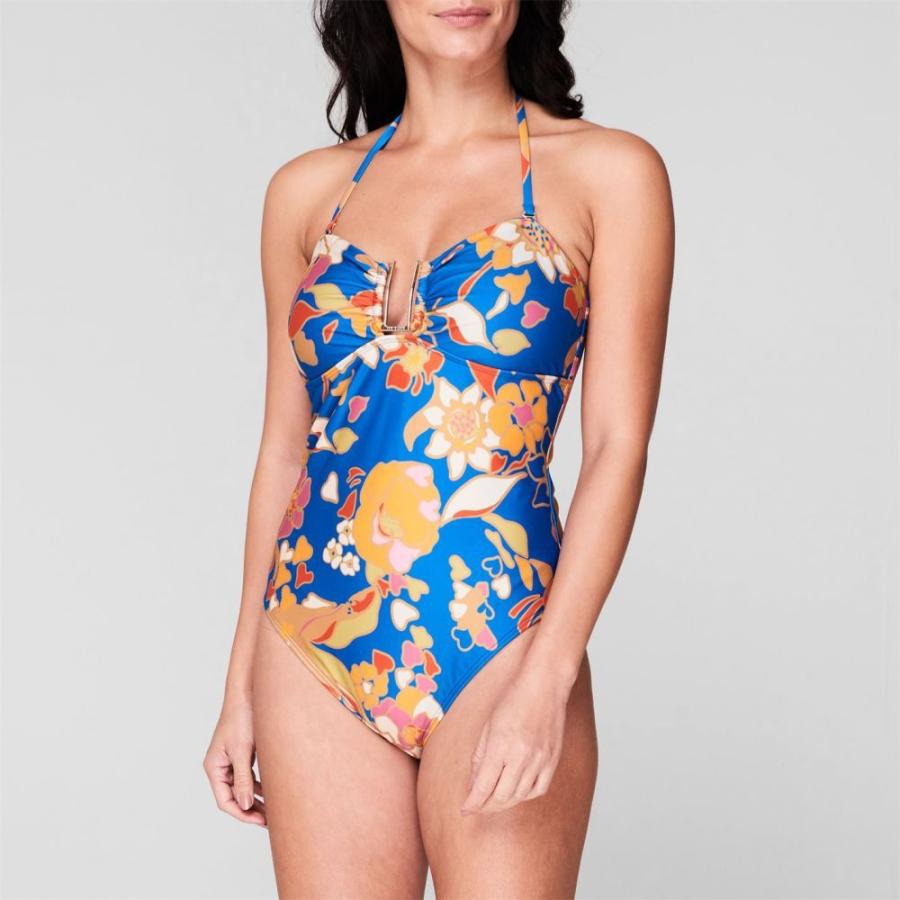 オープニング大放出セール テッドベーカー Ted Baker レディース ワンピース 水着 ビーチウェア U Bar Swimsuit Bright Blue 代引き手数料無料 Www Gran Gusto It