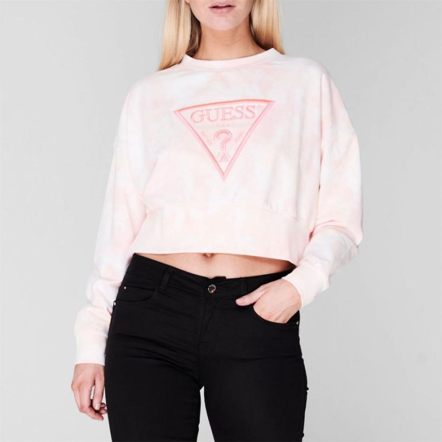21a W新作 送料無料 Guess ゲス トップス レディース スウェット トレーナー ゲス Guess レディース Dye Tye Pink Sweatshirt Mirtella トップス スウェット トレーナー トップス Solvestudentdebt Com