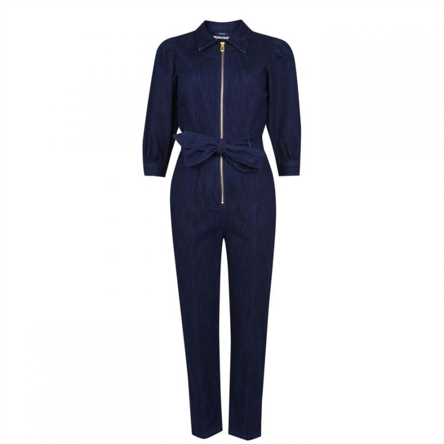 超特価激安 スコッチ ソーダ Scotch And Soda レディース オールインワン ジャンプスーツ デニム ワンピース ドレス Denim Jumpsuit Navy お1人様1点限り Theculturewire Com