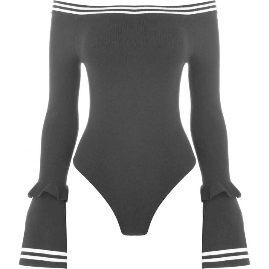 注目ブランド ケンダルアンドカイリー Kendall And Kylie レディース ボディースーツ インナー 下着 Off Shoulder Bodysuit Black 偉大な Www Technet 21 Org