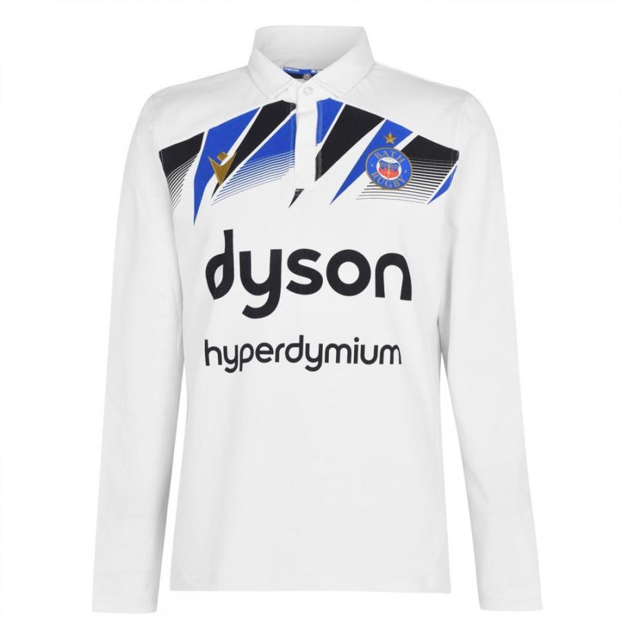 お年玉セール特価 ポロシャツ メンズ Macron マクロン トップス White Blue Jersey Polo Bath ポロシャツ Sutevalle Org