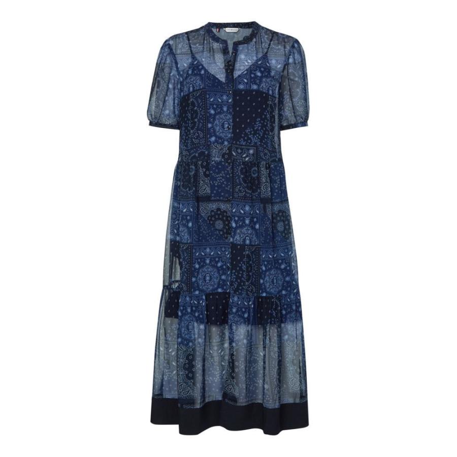 トミー ヒルフィガー Tommy Hilfiger レディース ワンピース ワンピース ドレス Paisley Knee Dress Brac Slv Carbonfilm Tv