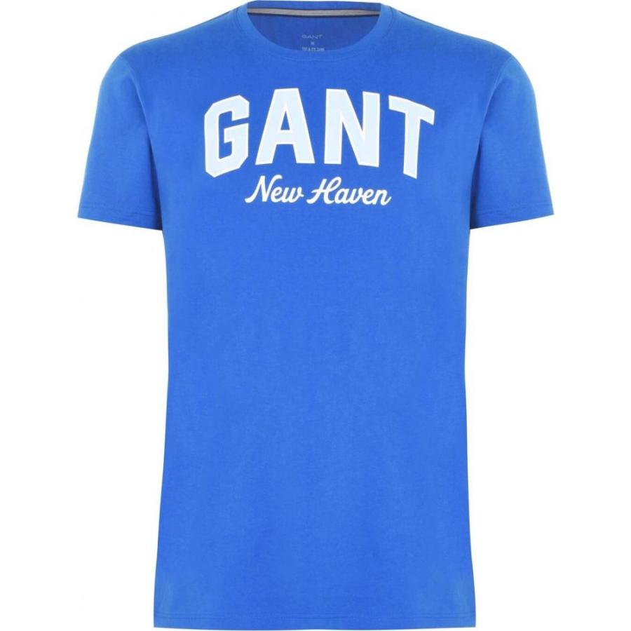 ガント Gant メンズ パジャマ トップのみ シャツ ロゴtシャツ インナー 下着 Logo Pyjama T Shirt Blue 公式サイト
