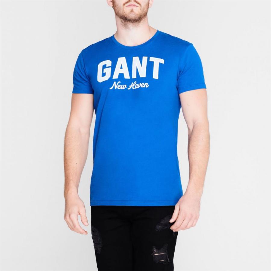 ガント Gant メンズ パジャマ トップのみ シャツ ロゴtシャツ インナー 下着 Logo Pyjama T Shirt Blue 公式サイト