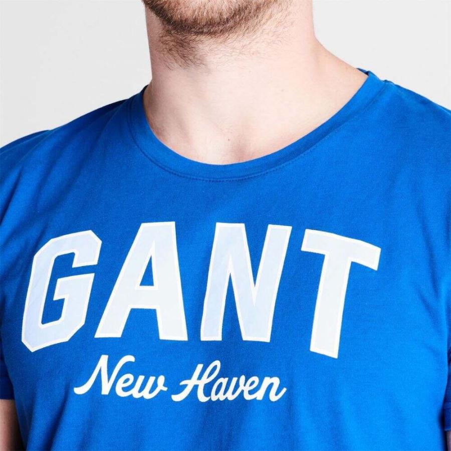 ガント Gant メンズ パジャマ トップのみ シャツ ロゴtシャツ インナー 下着 Logo Pyjama T Shirt Blue 公式サイト