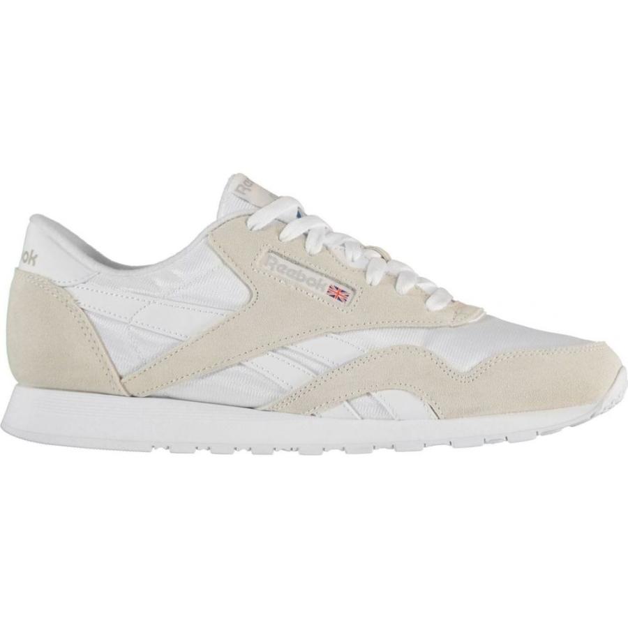 人気ショップが最安値挑戦 リーボック Reebok Lifestyle メンズ スニーカー シューズ 靴 Classic Nylon Trainers White Grey 激安ブランド Tellosystems Com
