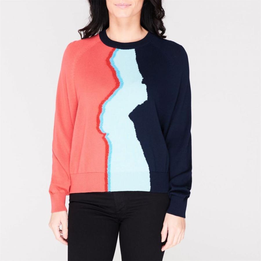 人気ブランド新作豊富 Ps Paul Smith ポールスミス ニット セーター レディース ポールスミス Ps Paul Smith レディース ニット セーター トップス Ps Multi Coloured Jumper Blue ニット セーター Headshotsbar Com