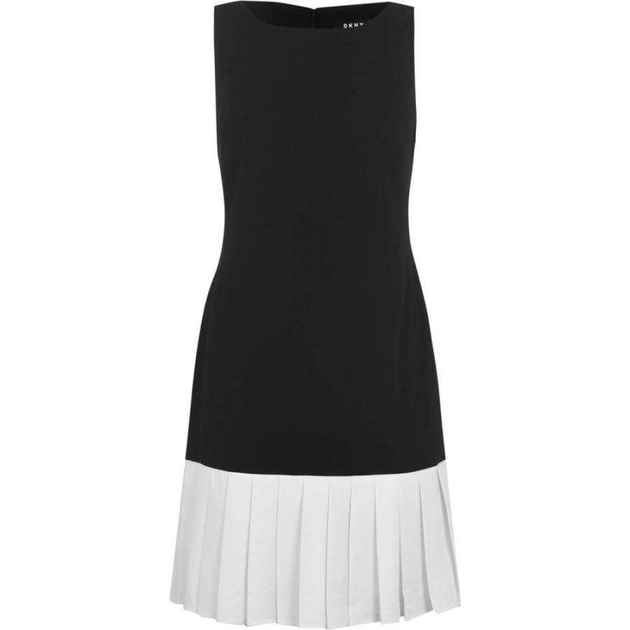 在庫処分大特価 キャラン ダナ レディース ワンピース ニューヨーク キャラン ダナ Dkny ニューヨーク Black Ivory Dress Hem Flounce Pleat ワンピース ドレス ワンピース レディース Dkny ワンピース チュニック Amazontechnocast Com