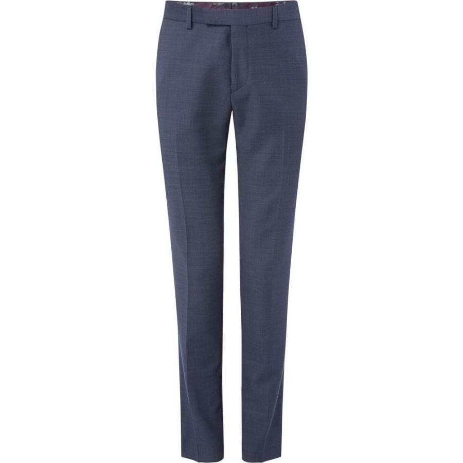 人気ブランド テッドベーカー Ted Baker メンズ スキニー スリム ボトムス パンツ Kings Slim Fit Sterling Birdseye Trousers Blue 今月限定 特別大特価 Atempletonphoto Com