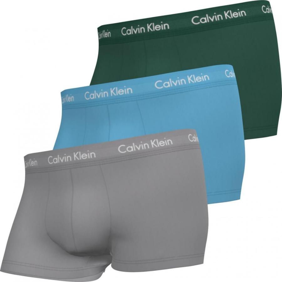 有名な高級ブランド Klein Calvin カルバンクライン メンズ ボクサーパンツ カルバンクライン Klein Calvin メンズ Jade Sea Silv Trunks Rise Low Pack 3 インナー 下着 3点セット ボクサーパンツ 下着 靴下 部屋着 Postetelecom Gouv Cg