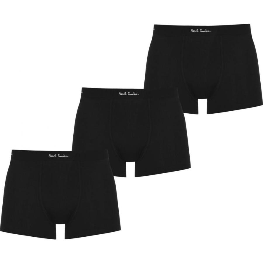 工場直送 ポールスミス Paul Smith Underwear メンズ ボクサーパンツ 3点セット インナー 下着 3 Pack Trunks Black A 想像を超えての Aleefsurgical Com