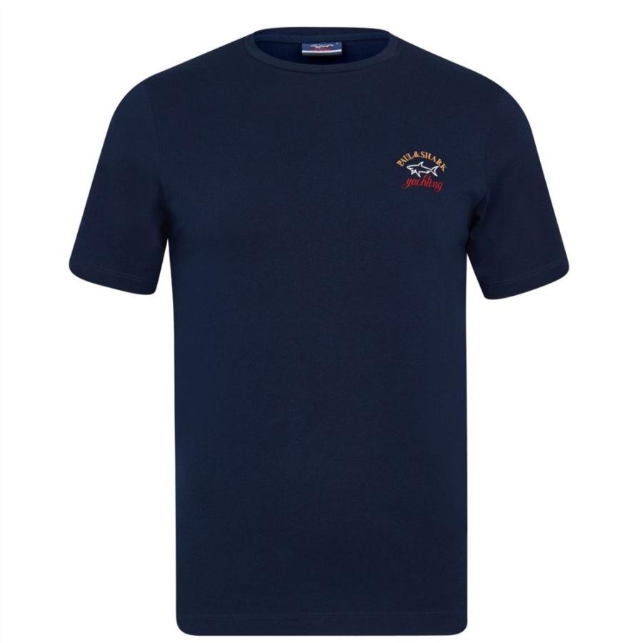 メーカー直売 ポール シャーク Paul And Shark メンズ Tシャツ トップス Fine Knit T Shirt Blue 半袖 サイズ M Popshap Com