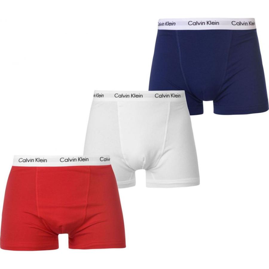 人気が高い カルバンクライン Calvin Klein メンズ ボクサーパンツ 3点セット インナー 下着 Stretch Trunks 3 Pack Navy White Red 最新コレックション Zoetalentsolutions Com