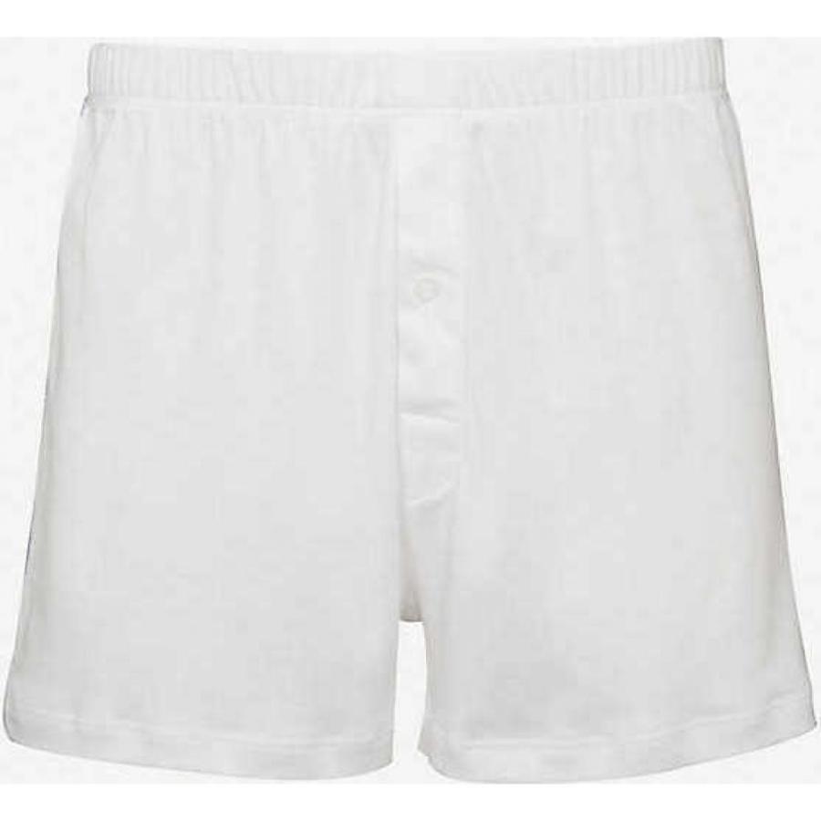 超安い価格 ハンロ Hanro メンズ ボクサーパンツ インナー 下着 Sea Island Relaxed Fit Cotton Boxers White 在庫あり特価 Ousepark Jp