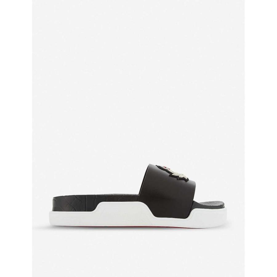 クリスチャン ルブタン Christian Louboutin メンズ ルブタン サンダル Black Silver サンダル シューズ 靴 Pool Beau Flat Calf Black Silver