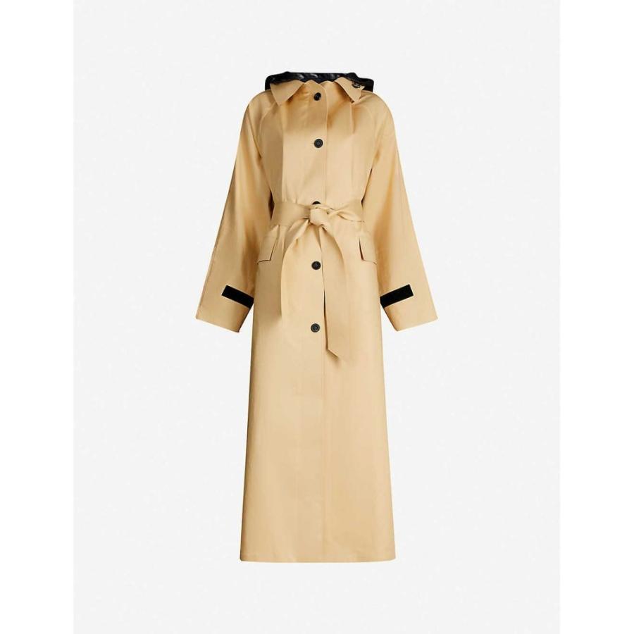 カッスル エディションズ Kassl Editions レディース トレンチコート アウター Classic Fit Drawstring Hood Woven Coat Beige Morenotafurt Com