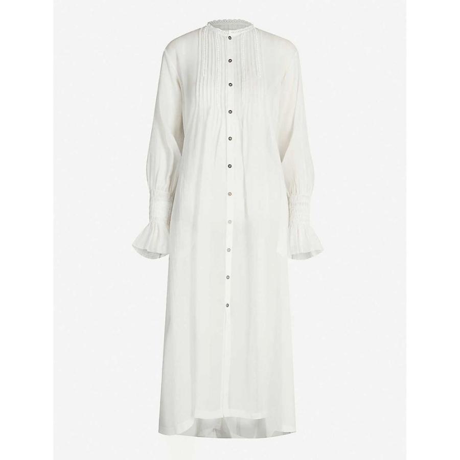 レンリ スー Renli Su レディース ワンピース ミドル丈 ワンピース ドレス Flared Cuffs Silk Midi Dress White Www Supersport Tn