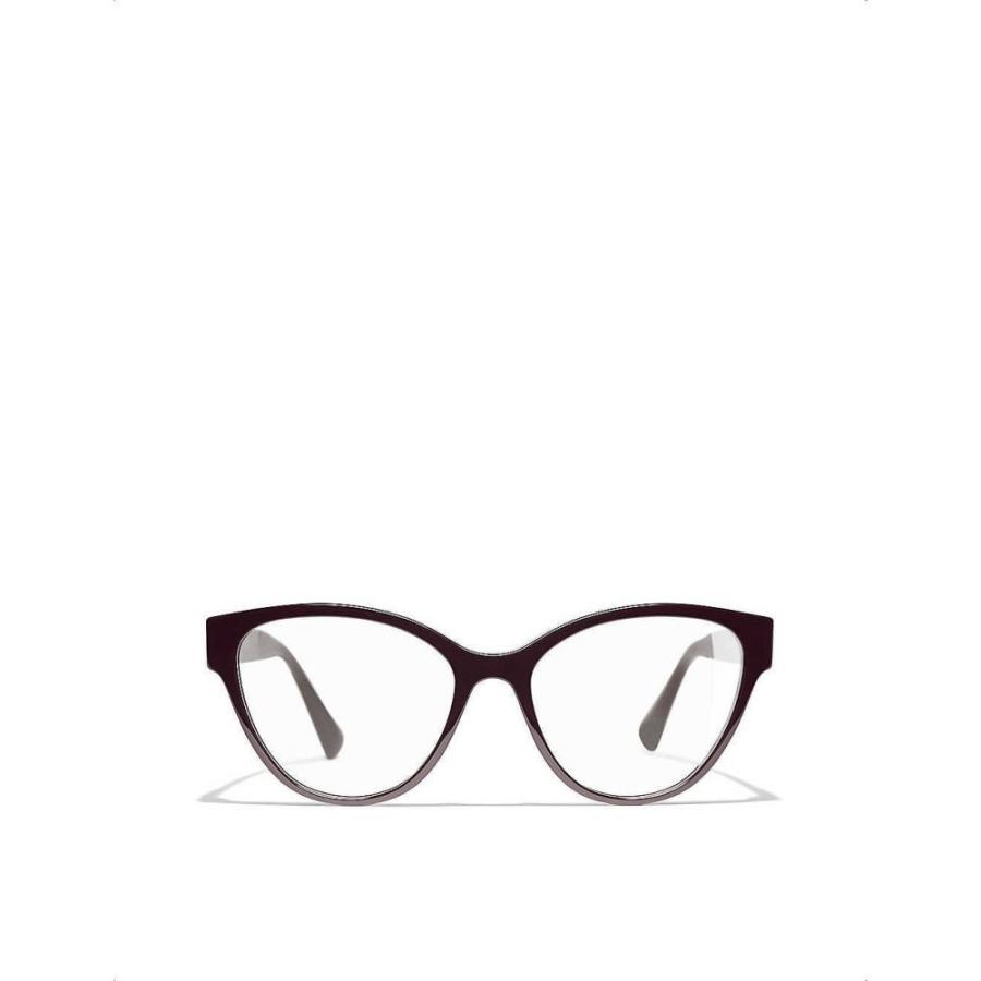 超熱 シャネル CHANEL レディース メガネ・サングラス キャットアイ Cat Eye Eyeglasses Red サングラス