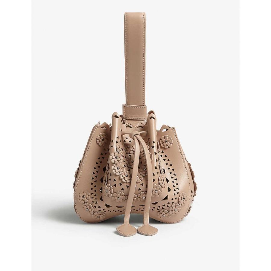 アズディンアライア Azzedine Alaia レディース バッグ バケットバッグ Laser Cut Floral Leather Bucket Bag Sandy Supersport Tn