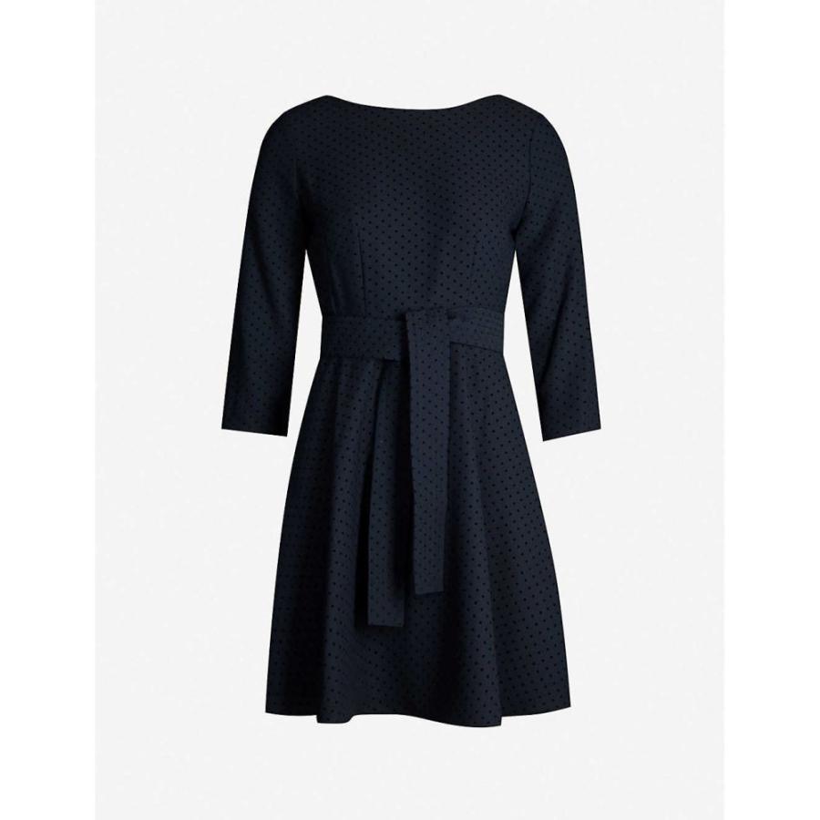 日本最級のclaudie ワンピース チュニック レディース Pierlot Dress ワンピース レディース Crepe Belted ワンピース ドレス Dress Navy クローディ ピエルロ ミニ丈 Roselie Mini Ap5 026 フェルマート Fermart 3号店
