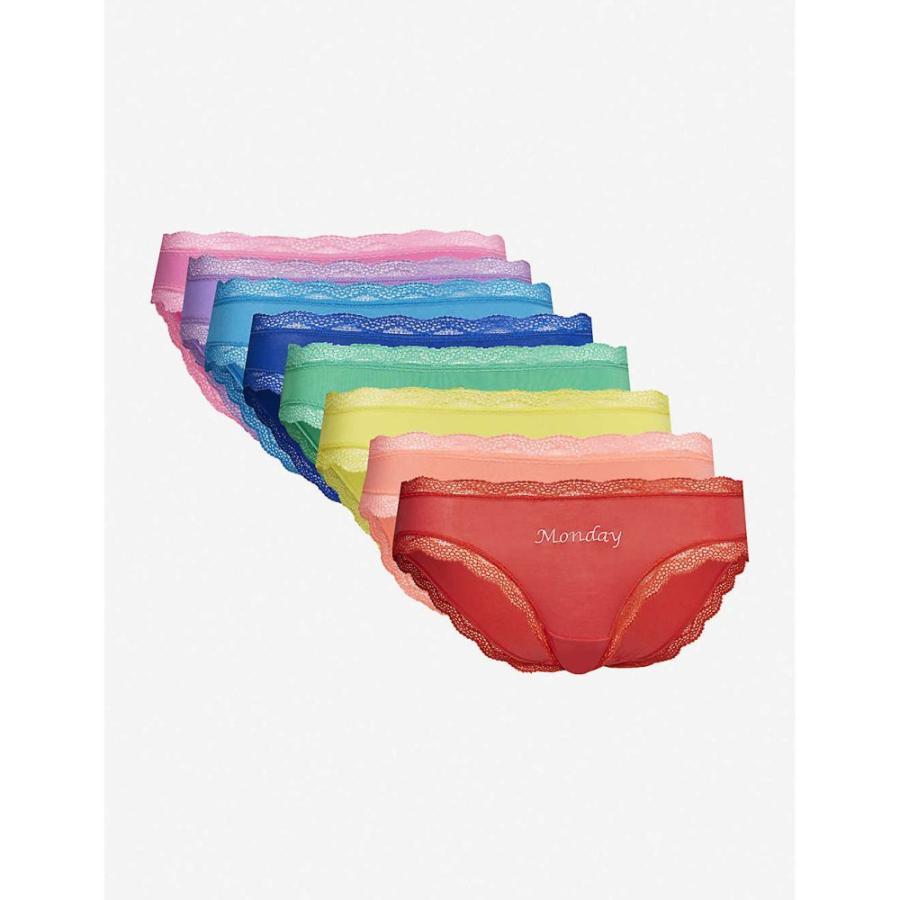 人気沸騰 インナー 下着 ショーツのみ レディース Stare Stripe ストライプアンドステア ショーツのみ ストライプアンドステア Stare Stripe Set Multi Briefs Stretch Modal Week The Of Days Basics Seven Of 下着 靴下 部屋着