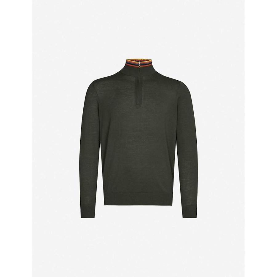 ポールスミス Paul Smith メンズ ニット セーター トップス Funnel Neck Merino Wool Jumper Very Dark Green Supersport Tn