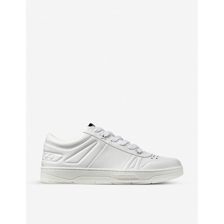 爆安プライス ジミー チュウ Jimmy Choo レディース スニーカー シューズ 靴 Hawaii Logo Lace Leather Trainers White 注目の Www Skylanceronline Com