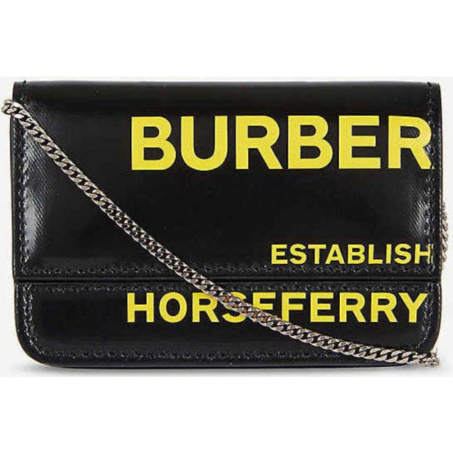 バーバリー Idカードケース Burberry レディース カードケース 名刺入れ Jody Logo Print レディース Leather Cardholder ファッション Black Yellow Ap5 フェルマート Fermart 3号店