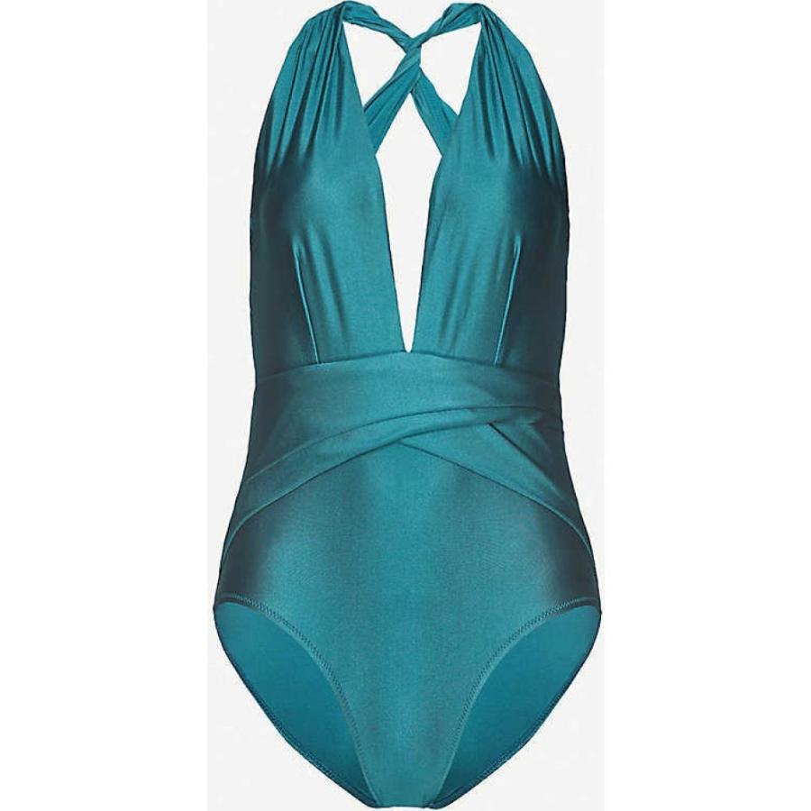 リース Reiss レディース ワンピース Vネック 水着 ビーチウェア Liesel Plunge V Neck Swimsuit Green Pymr Go Th