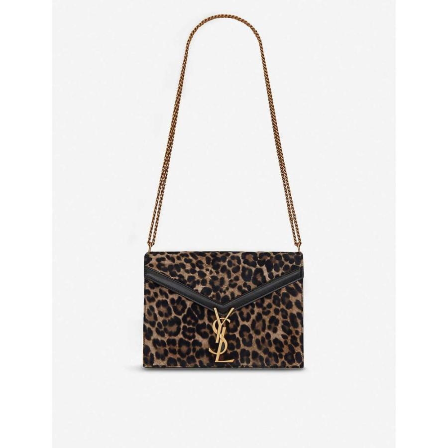 イヴ サンローラン Saint Laurent レディース ショルダーバッグ バッグ Cassandra Medium Leopard Print Monogram Leather Shoulder Bag Leopard Gold Itd Com Au