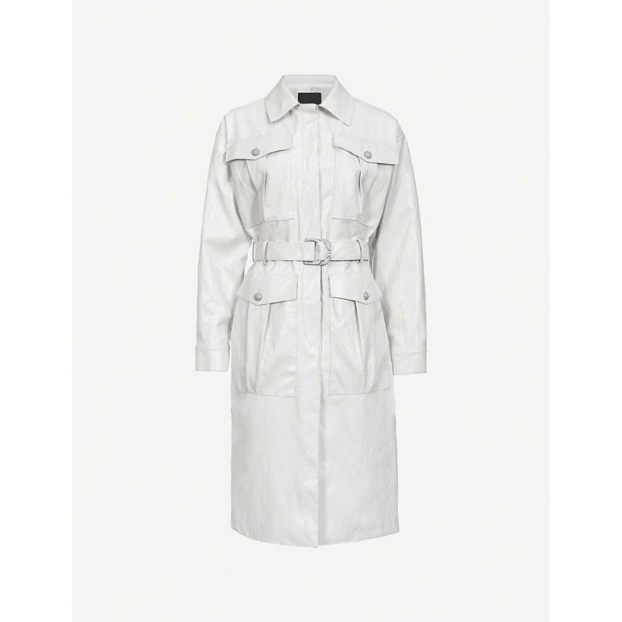 日本未入荷 入手困難 ピンコ Pinko レディース トレンチコート アウター Diplomatica Faux Leather Trench Coat Bianco Bianco 日本公式品 Subhasagun Com