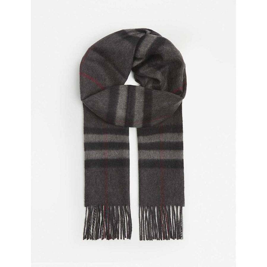 タイムセール バーバリー Burberry Charcoal Scarf Cashmere Check Giant マフラー スカーフ ストール メンズ マフラー サイズ Onesize Www Oroagri Eu