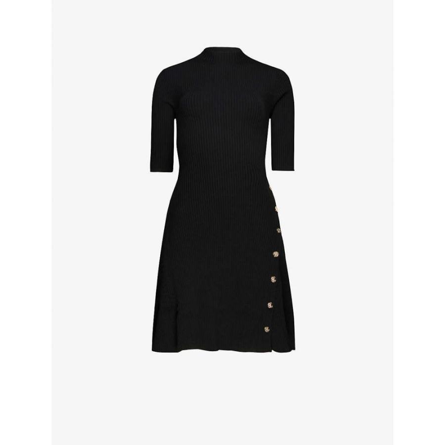 マージュ Maje レディース ワンピース ミニ丈 ワンピース ドレス Rosea Studded Stretch Knit Mini Dress Black Ap5 010 フェルマート Fermart 3号店 通販 Yahoo ショッピング