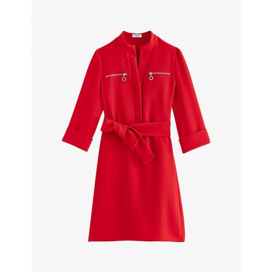 クローディ ピエルロ Claudie Pierlot レディース ワンピース ミニ丈 ワンピース ドレス Zip Detail Crepe Mini Dress Red Ap5 139 クローディ ピエルロ Claudie Pierlot レディース ワンピース ミニ丈 ワンピース ドレス Zip Detail Crepe Mini