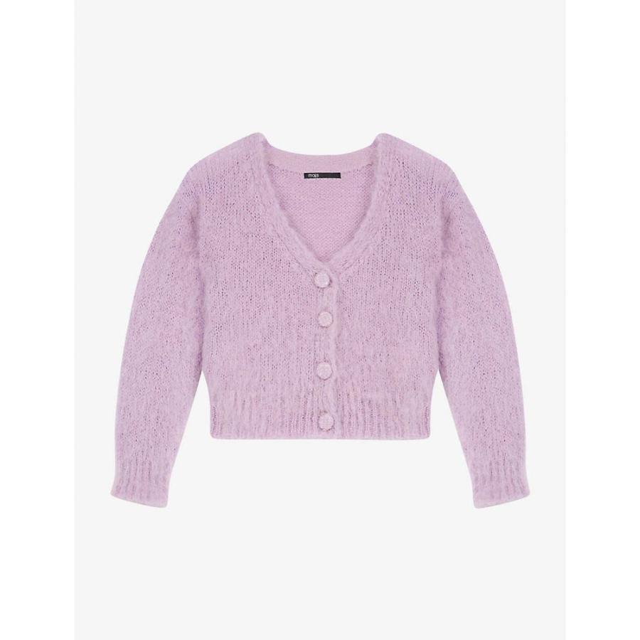 オリジナル Parma Fermart コート Cardigan Mohair Blend Maje マージュ 3号店 Mistigri Ap5 フェルマート カーディガン レディース Violet レディースファッション レディース トップス ケープ ポンチョ マント