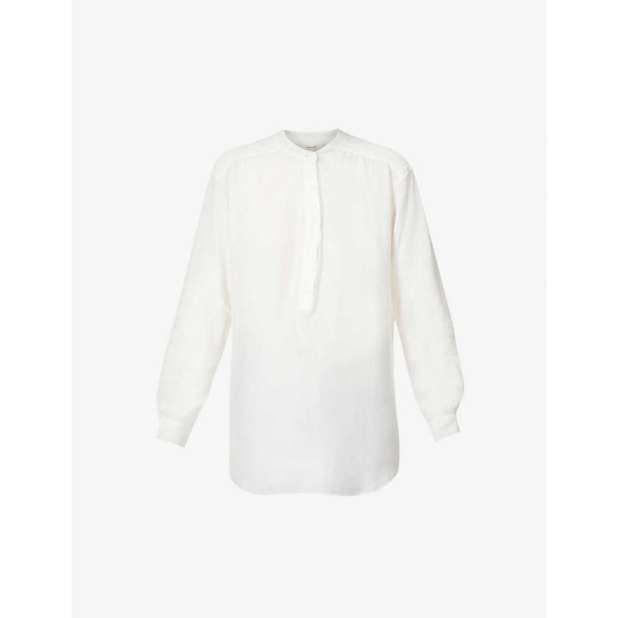 安い購入 ジェイ ブランド J Brand レディース ブラウス シャツ トップス Jazlyn Oversized Silk Shirt Ivory 人気ブランド Mail Alrayan University Edu Ye