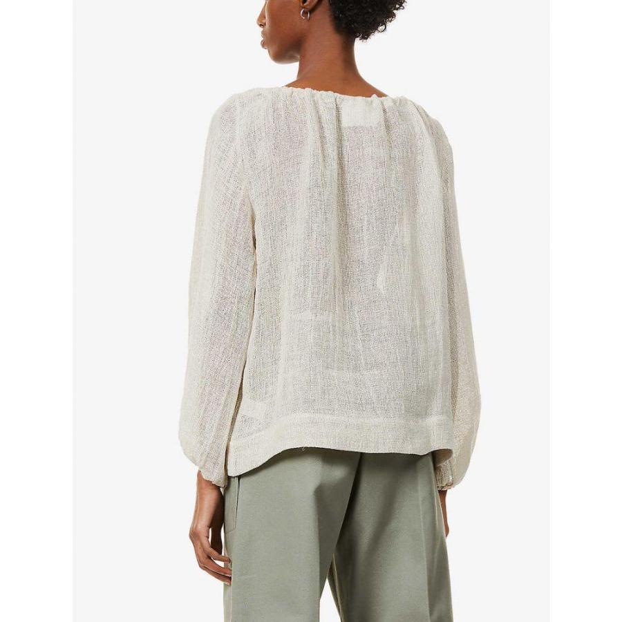 リサ マリー フェルナンデス Lisa Marie Fernandez レディース トップス Puffed Sleeve Linen Blend Top Oatmeal Ap5 551 リサ マリー フェルナンデス Lisa Marie Fernandez レディース トップス Puffed Sleeve Linen Blend Top Oatmeal
