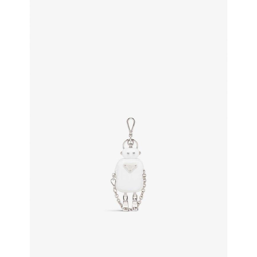 正規品 プラダ Prada レディース キーホルダー キーチェーン Robot Recycled Nylon Keychain White 50 Off Zoetalentsolutions Com
