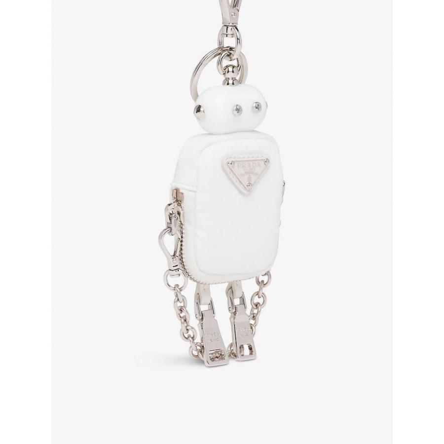正規品 プラダ Prada レディース キーホルダー キーチェーン Robot Recycled Nylon Keychain White 50 Off Zoetalentsolutions Com